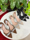 Rhinestone Embedded Pointy Ankle Strap Heels